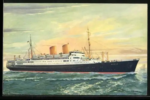 AK Passagierschiff M.S. Berlin auf See, Norddeutscher Lloyd Bremen