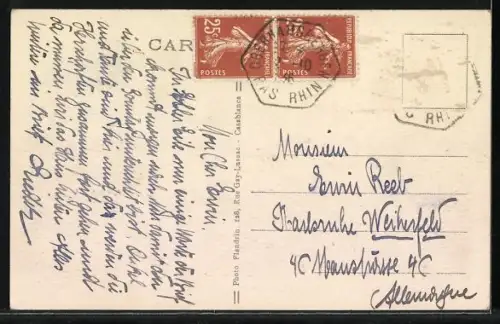 AK Passagierschiff Anfa Courrier de France-Maroc