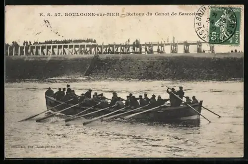 AK Retour du Canot de Sauvetage, Seenotrettung