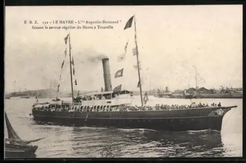 AK Passagierschiff Augustin-Normand in Fahrt