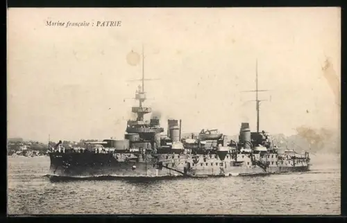 AK Kriegsschiff Patrie, Marine francaise