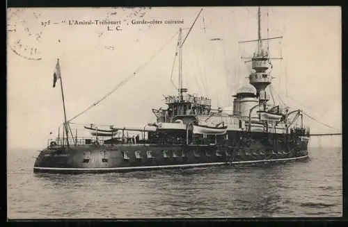 AK Kriegsschiff L`Amiral Tréhouart, Garde-côtes cuirassé