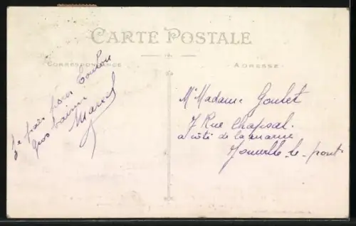 AK Kriegsschiff Dreadnought Mirabeau auf See