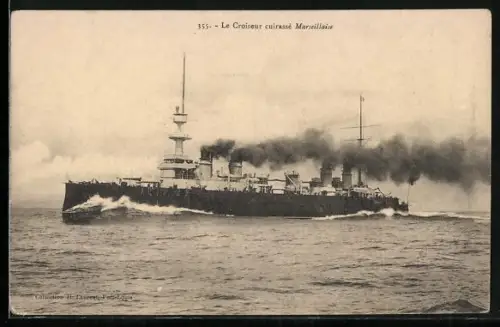 AK Kriegsschiff Croiseur cuirassé Marseillaise