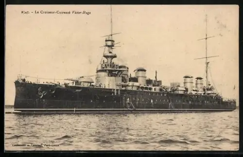 AK Kriegsschiff Croiseur-Cuirassé Victor-Hugo