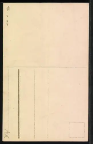 Künstler-AK Osterküken mit grossem Hut blickt auf ein Insekt, Fröhliche Ostern