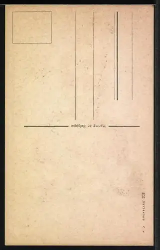 Künstler-AK Osterküken mit Hut und Gehstock steht auf einem Osterei, Vroolijk Paaschfeest