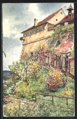 Künstler-AK Graz, Kastell am Schlossberg