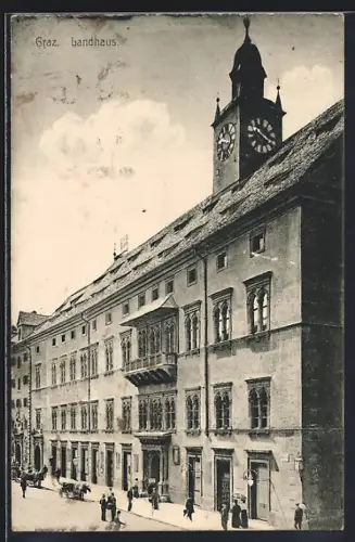 AK Graz, Landhaus mit Strasse