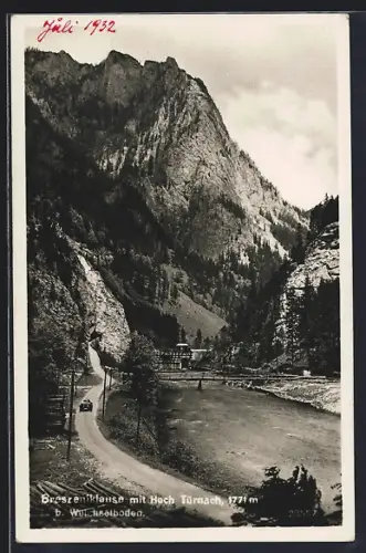 AK Weichselboden, Breszeniklause mit Strasse, Flusspartie u. Hoch Türnach