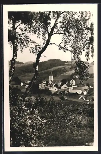 AK Langschlag, Teilansicht mit Sicht auf die Kirche
