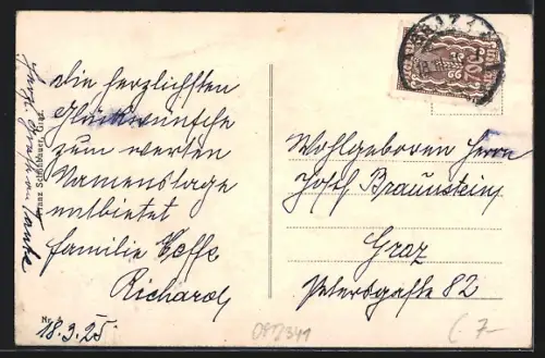 Künstler-AK Hans Götzinger: Graz, Rathaus mit Herrengasse und Pfarrkirche, Markttreiben