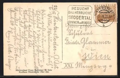 AK Hinterstoder /Ober Oest., Ortsansicht gegen Totengebirge, Ostrawitz u. Spitzmauer