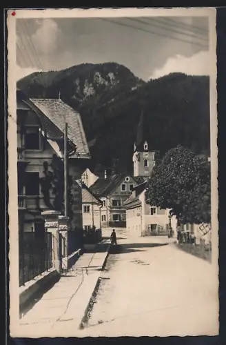 AK Aflenz, Ortsansicht mit Blick auf die Kirche
