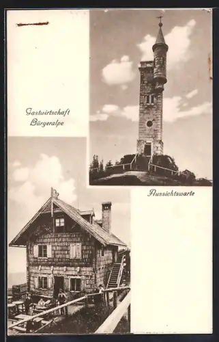 AK Mariazell, Gastwirtschaft Bürgeralpe und Aussichtswarte
