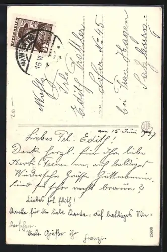 AK Wien, Justizgebäude in einer Winternacht