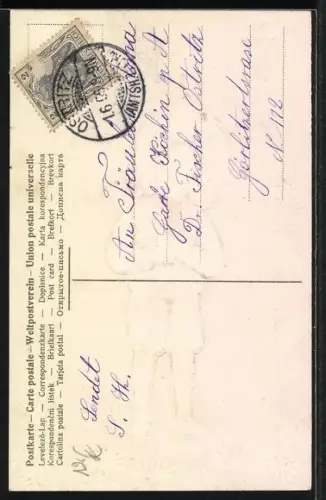 Künstler-AK Knabe auf Blumenwiese mit Margeriten, Fröhliche Pfingsten