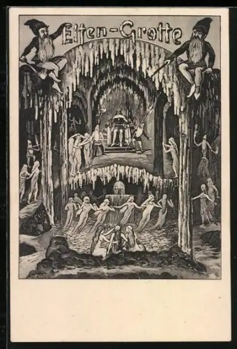 AK Zwerge in der Elfen-Grotte mit Elfen und König