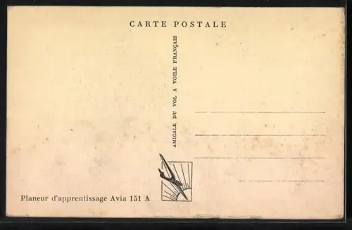 AK Segelflugzeug Avia 151 A in der Luft