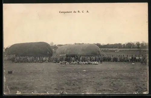 AK Campement du B. C. A., Zeppelin