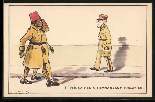 AK Ti vois ca y en a Commandant Purgation, Schwarze Soldaten und Offizier