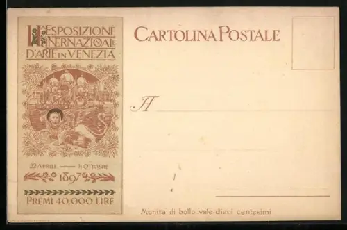 Künstler-AK Venezia, Esposizione Internazionale d`Arte 1897, Ausstellung