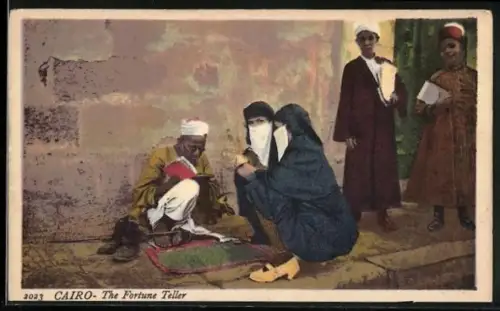 AK Cairo / Kairo, zwei Touristinnen besuchen einen Hellseher, The Fortune Teller