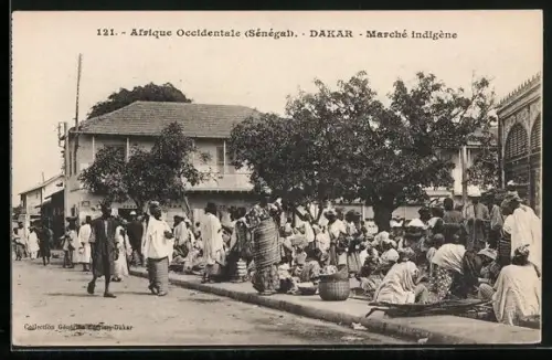 AK Dakar, Marché indigène, Strassenhändler