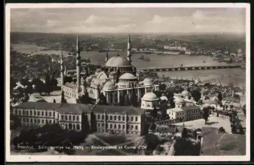 AK Constantinople, Mosquée Souleymanié et Corne d`Or