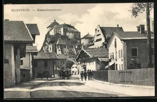 AK Kufstein, Partie in der Kaiserbergstrasse