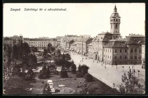 AK Szeged, Széchényi tér a városházával