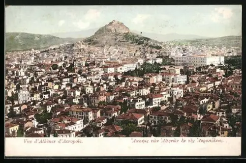 AK Athènes, Vue d`Acropole