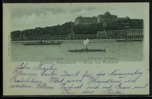 Mondschein-AK Budapest, Kiralyi var