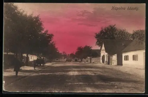 AK Kapolna, Teilansicht mit Strassenpartie