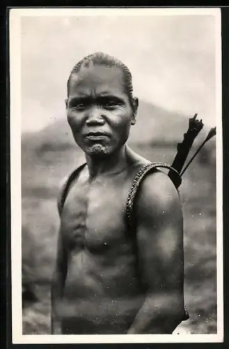 AK Annam, Guerrier Moi, Eingeborener Krieger aus Indochina