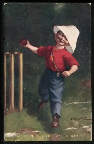 Künstler-AK Good enough for his County, Cricket