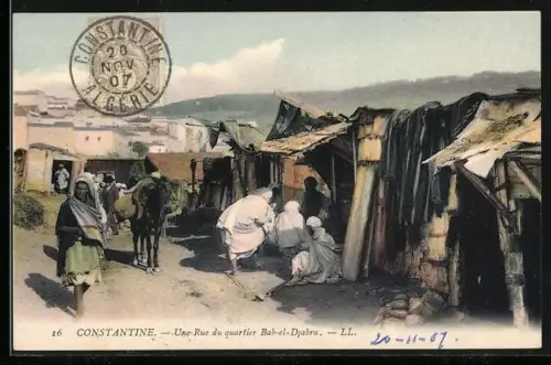 AK Constantine, Une Rue du Quartier Bab-El-Djarba