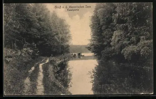 AK Masurische Seen Kanalpartie