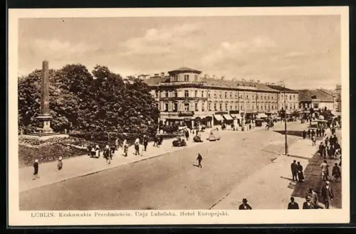 AK Lublin, Krakowskie Przedmiescie, Unja Lubelska, Hotel Europejski
