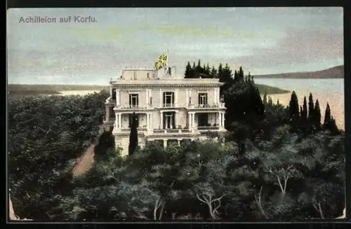AK Korfu, Blick zum Achilleion