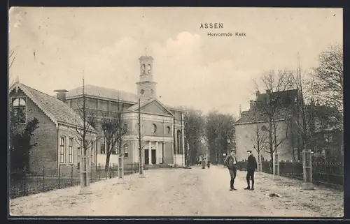 AK Assen, Hervormde Kerk, Aussenansicht