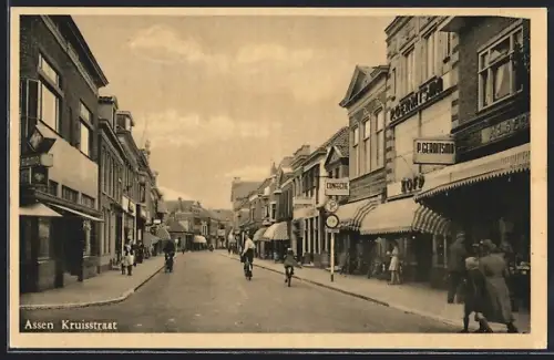 AK Assen, Kruisstraat, Geschäftstrasse