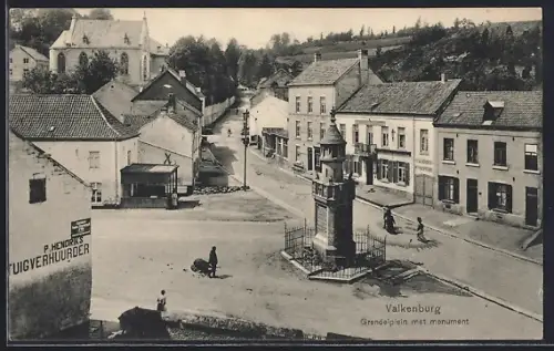 AK Valkenburg, Grendelplein met monument
