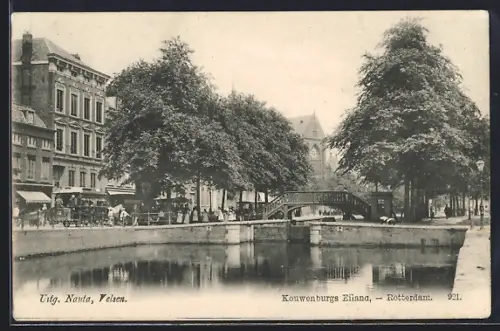 AK Rotterdam, Kouwenburgs Eiland, Strassenbahn