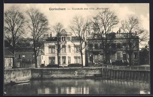 AK Gorinchem, Sluiskolk met villa Marianne