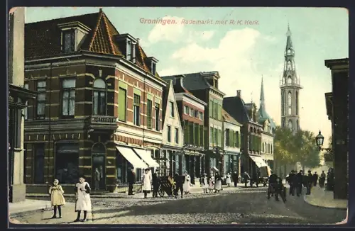 AK Groningen, Rademarkt met R.-K. Kerk