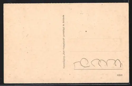 AK Opende /Gr., Kolonie Wilhelminahoeve, Directeurswoning, zijkant met tuin