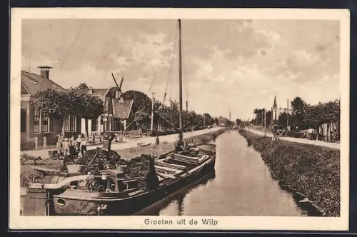 AK De Wilp, Kanalpartie mit Boot