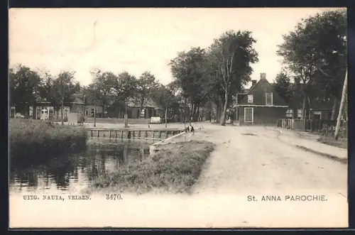 AK St. Anna Parochie, Strassenpartie mit Kanal