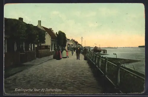 AK Rotterdam, Kralingsche Veer, Strassenpartie am Ufer